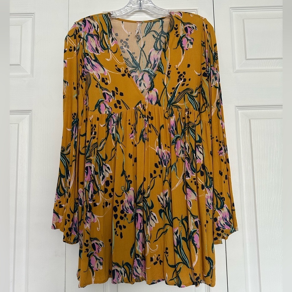 Free People Mustard Floral Dress - Picture 5 of 8